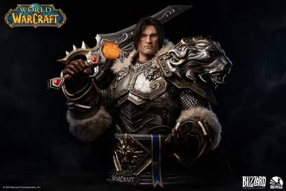 World of Warcraft Varian Wrynn Limited Edition Life-Size Bust by Infinity Studio