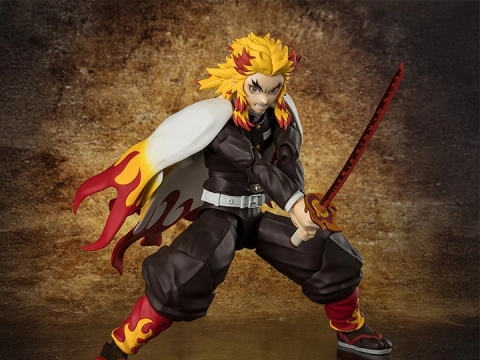 Demon Slayer: Kimetsu no Yaiba S.H.Figuarts Kyojuro Rengoku Action Figure by Bandai