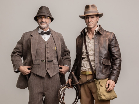 Indiana Jones and the Last Crusade Hyperreal Indiana Jones and Henry Jones 1/3 Statue JND Studios