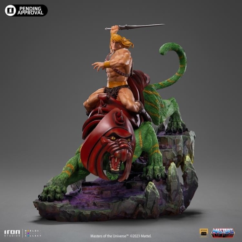 Masters of the Universe Battle Diorama Series He-Man & Battle-Cat 1/10 Deluxe By Iron Studios