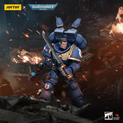 JT1378 Jump Pack Intercessors Sergeant with Plasma Pistol and Power Sword 1/18 Scale by JoyToy