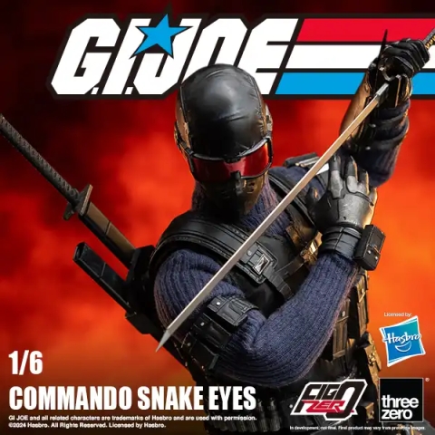 G.I. Joe FigZero Commando Snake Eyes 1/6 Scale Figure by ThreeZero