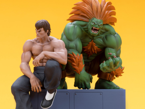 Street Fighter Blanka and Fei Long 1/10 Scale Statue Set By PCS Collectibles