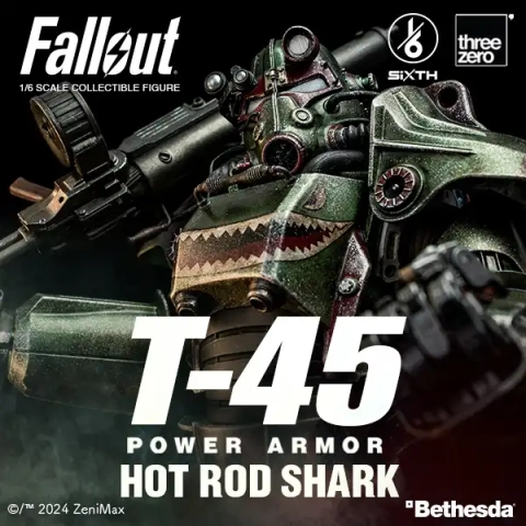 Fallout T-45 Power Armor (Hot Rod Shark) 1/6 Scale Figure by ThreeZero