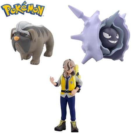 Pokemon Scale World Paldea Region Arven & Mabosstiff & Cloyster By Bandai