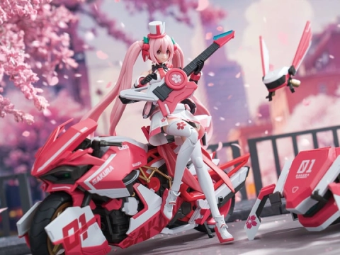 Project Sekai: Colorful Stage! Hatsune Miku Sakura Mirai (Pink Sonic Boom Ver.) Model Kit by Soskill