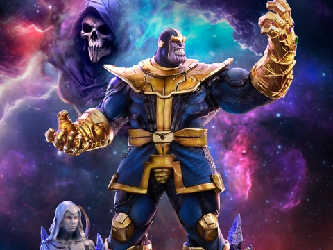 Marvel Comics Thanos 1/10 Deluxe Art Scale Limited Edition Statue By Iron Studio