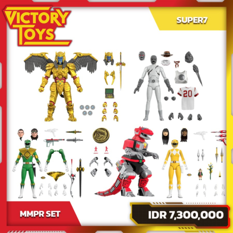 MIGHTY MORPHIN POWER RANGERS ULTIMATES WAVE 1 SET By Super7