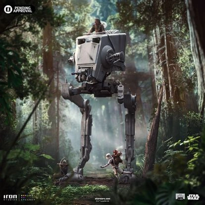 Star Wars: Return of the Jedi AT-ST and Chewbacca 1/20 Demi Art Scale by Iron Studios